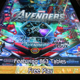 Virtual Pinball Machine Full Size With Over 1000 Tables